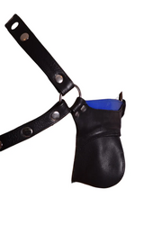SMU Jock Spartacus Pouch Black and Blue Jockstrap 32'' To 36'' CH17