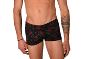 XS SMU Mens Hipster Underwear Black Roses 43111 MX12