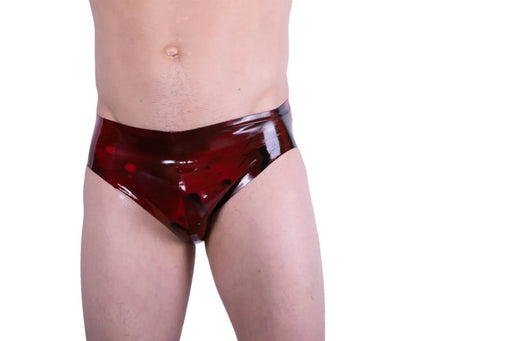 XS POLYMORHE Mens Jock Top Quality Latex Jockstrap Red Marbled 82M 11