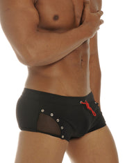 Gregg Homme Swim Trunk Shock Brazilian Cut Swimwear Black 45565 MX6