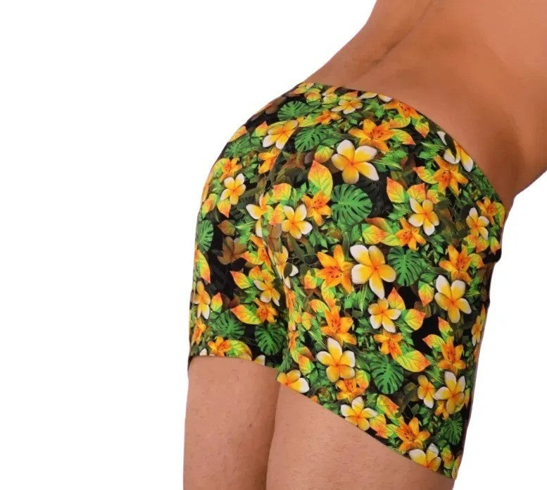 XS SMU Mens Swim Hipster Underwear FLOWERS 43130 MX12