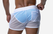 PUMP! White Mesh Short Tanning Swimwear Adjustable Drawstring 13040 7