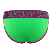 SUKREW Classic Briefs Unlined Jacquard Waistband Stretchy Brief Verdant Green 4