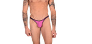 S SMU Sexy Detachable Pink-Black Thong 33851 MX17