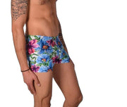 2XS SMU Mens Swim Hipster Underwear Flowers 43137 MX12