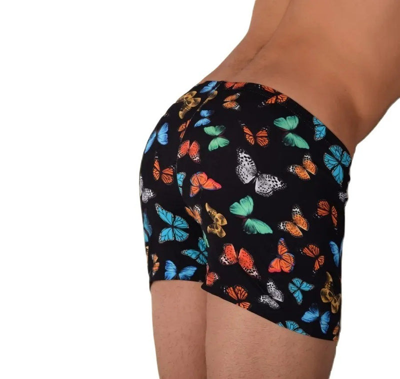 XS SMU Mens Swim Hipster Underwear Butterflies 43112 MX12