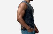 PUMP! Black Washed Tank Top Cotton Sleeveless 14026 8