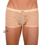 S SMU Sexy C-Thru Sand Lace Mini Hipster 33828 MX17
