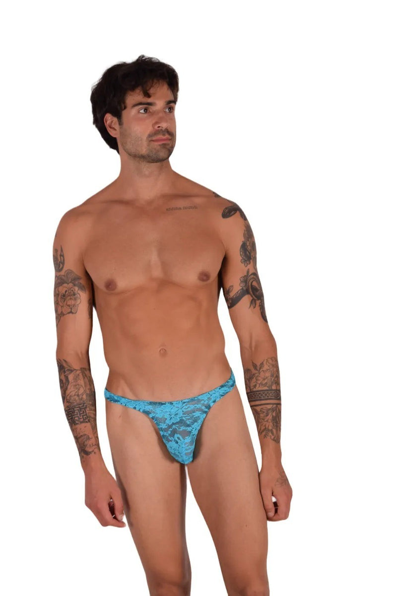 Medium SMU Sensual See-through Turquoise Thong 33951 MX18