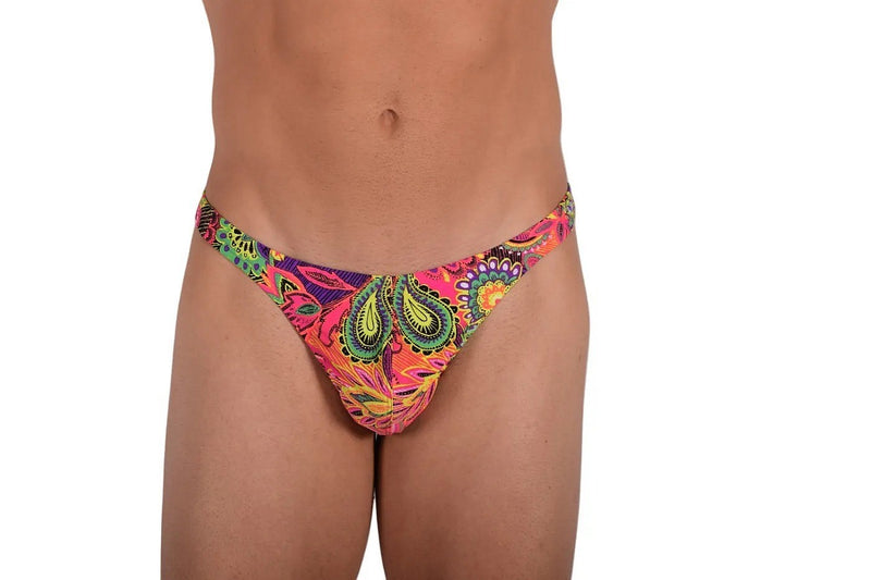 Large Vuthy Multicolor Design Thongs Swimwear 275