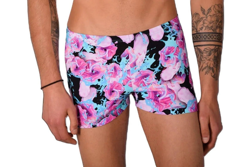 XS SMU Mens Swim Hipster Underwear ROSES 43127 MX12