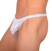 Small SMU Sensual Flash Party Silver Thong 33841 MX17