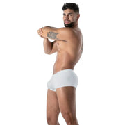 TOF PARIS Mon Amour Microfiber Boxer Trunk in White 56