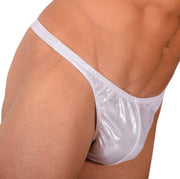 Small SMU Sensual Flash Party Silver Thong 33841 MX17