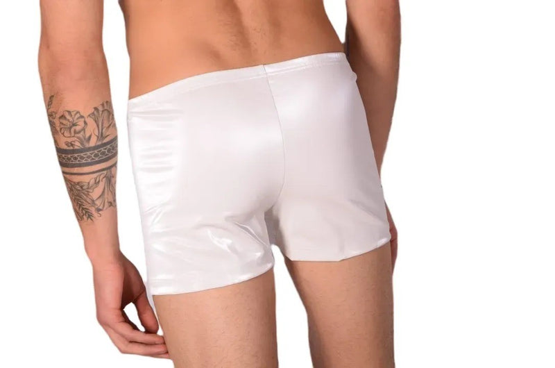 XS SMU Mens Faux Leather Look Hipster Snow White 43154 MX12
