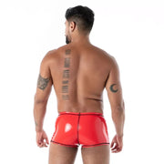 TOF PARIS Latex Boxer Trunk 100% Natural Second-Skin Datex Red T4