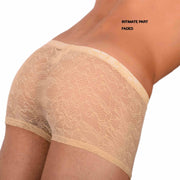 S SMU Sexy C-Thru Sand Lace Mini Hipster 33828 MX17