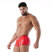 TOF PARIS Latex Boxer Trunk 100% Natural Second-Skin Datex Red T4