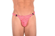 SMU Sensual Detachable See-through French Fuchsia Thong 33839 MX22
