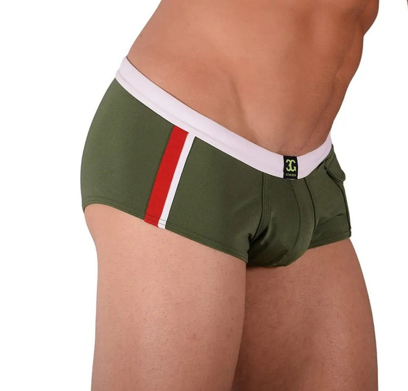 Small Swim Shorts GREGG HOMME Swimwear 3G Canada Flag Khaki 95735 136