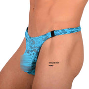 XS SMU Sexy Detachable C-Thru Turquoise Thong 33822 MX17