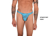 Medium SMU Sensual See-through Turquoise Thong 33951 MX18