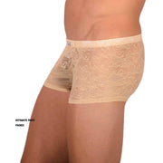 S SMU Sexy C-Thru Sand Lace Mini Hipster 33828 MX17