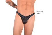 XL Gregg Homme Thong Luxury Black Blue 3056 C22