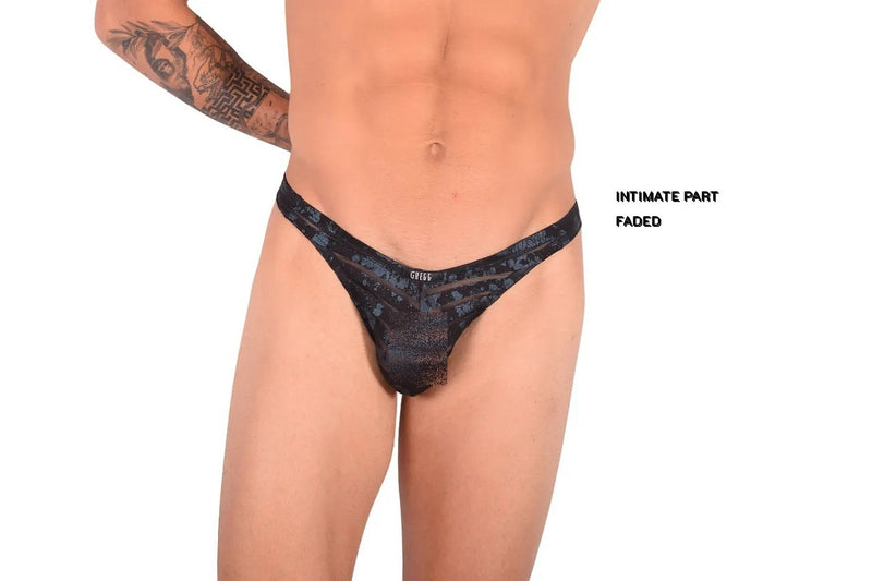 XL Gregg Homme Thong Luxury Black Blue 3056 C22