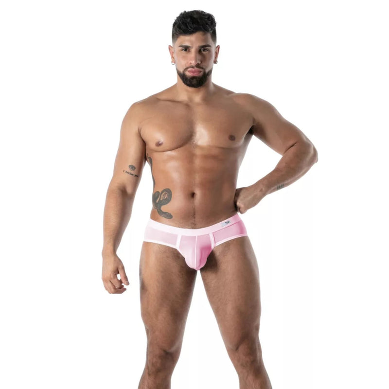 TOF PARIS Briefs Mon Amour Microfiber Low-Rise Brief in Pink 55
