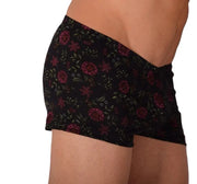 XS SMU Mens Hipster Underwear Black Roses 43111 MX12