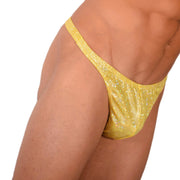 Small SMU Sensual Party Yellow Sparkling Thong 33831 MX17