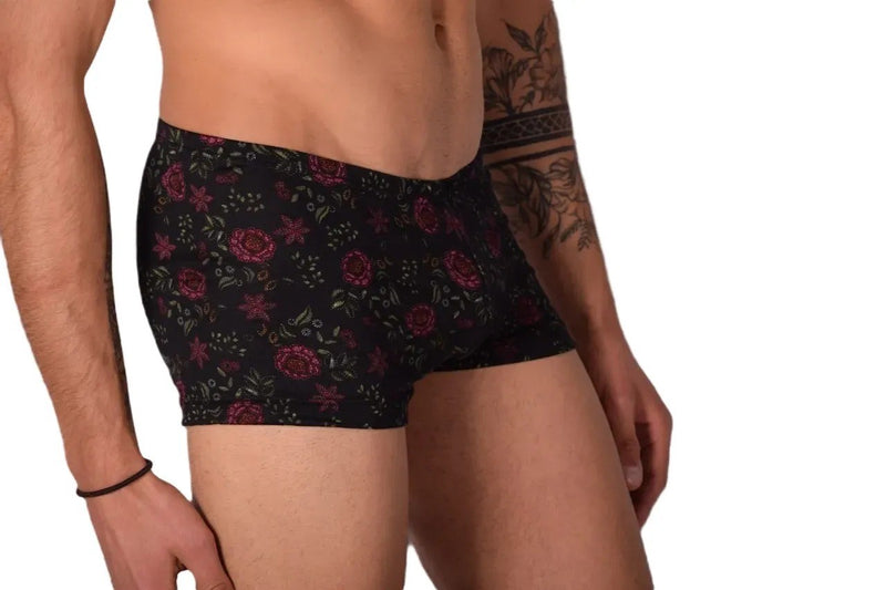 XS SMU Mens Hipster Underwear Black Roses 43111 MX12