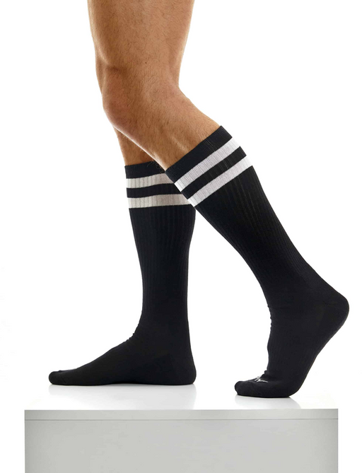 MODUS VIVENDI Soccer Socks Long Cotton Socks in Black XS2012 73