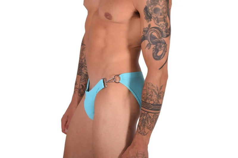 Swim Briefs SMU Detachable Shape Retention Swimwear Aqua 33801 MX22