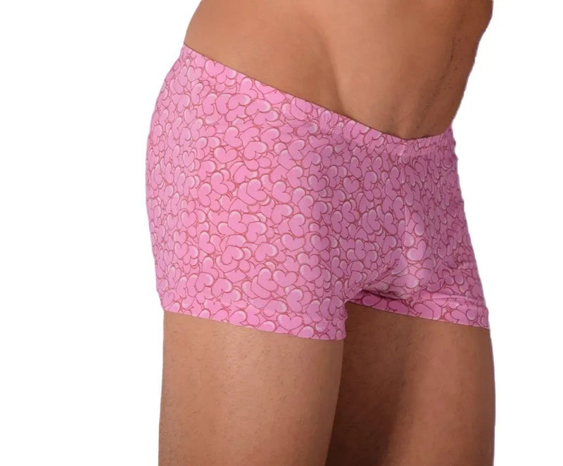 XS SMU Mens Hipster Pink Hearts 43109 MX12