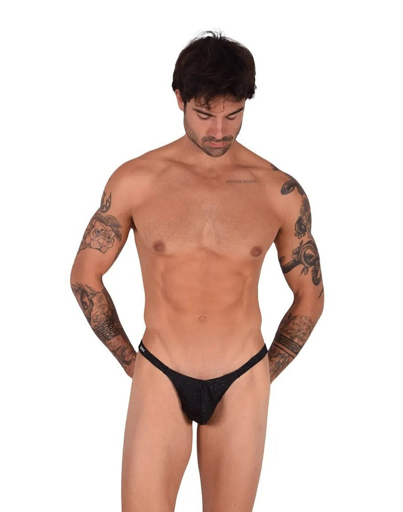 XL SMU Thong Black Sparkles 9935 LT2