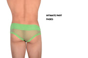 SMU Feminine Mini Brief See-Through Lace Fabric Lime 65021 33