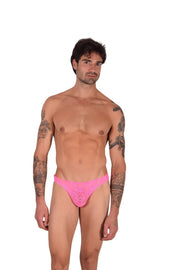 XS SMU Thong Pink Lace Design 9936 LT3