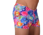 XS SMU Mens Swim Hipster Abstract Bright Colors 43147 MX12