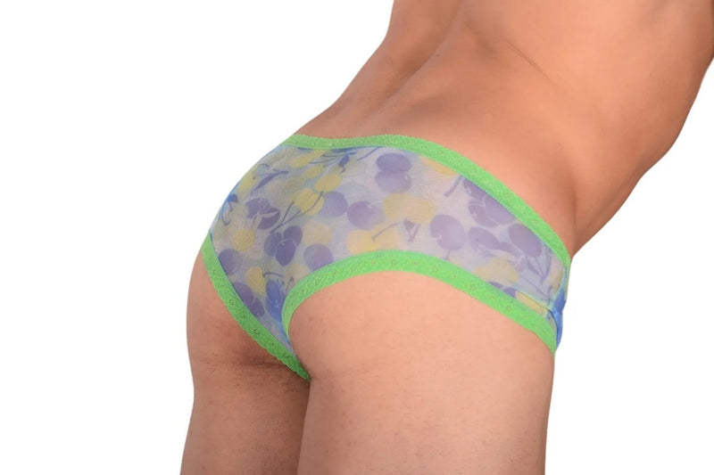 Small SMU Feminine Brief Slip See-Through Lace Colorful Fabric 65018 33