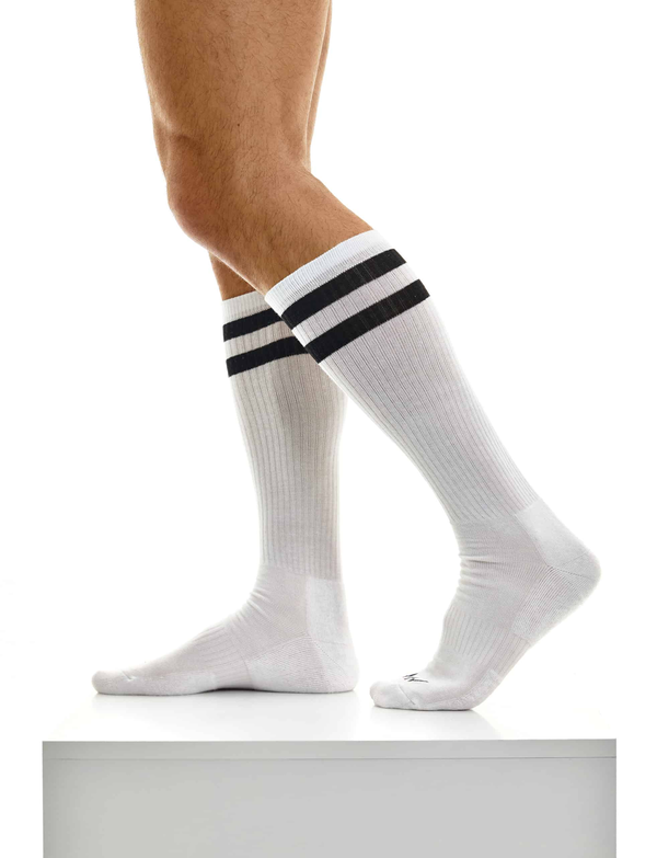 MODUS VIVENDI Soccer Socks Long Cotton Socks in White XS2012 73