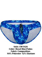 ErgoWear Swimwear Feel SW Bikini Swim Briefs Royal Blue/Palms 1826 68