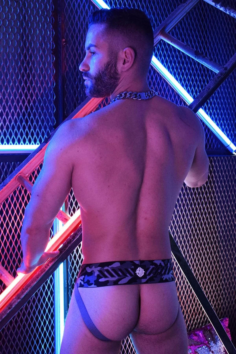 Jock BREEDWELL NEW-SCHOOL Classic Woven Jockstrap Camo-Grey 7