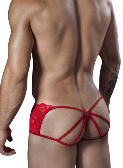 2XL-CANDYMAN Jockstrap Microfiber Stretchy Fabric Sexy Jock Red 99232X 7