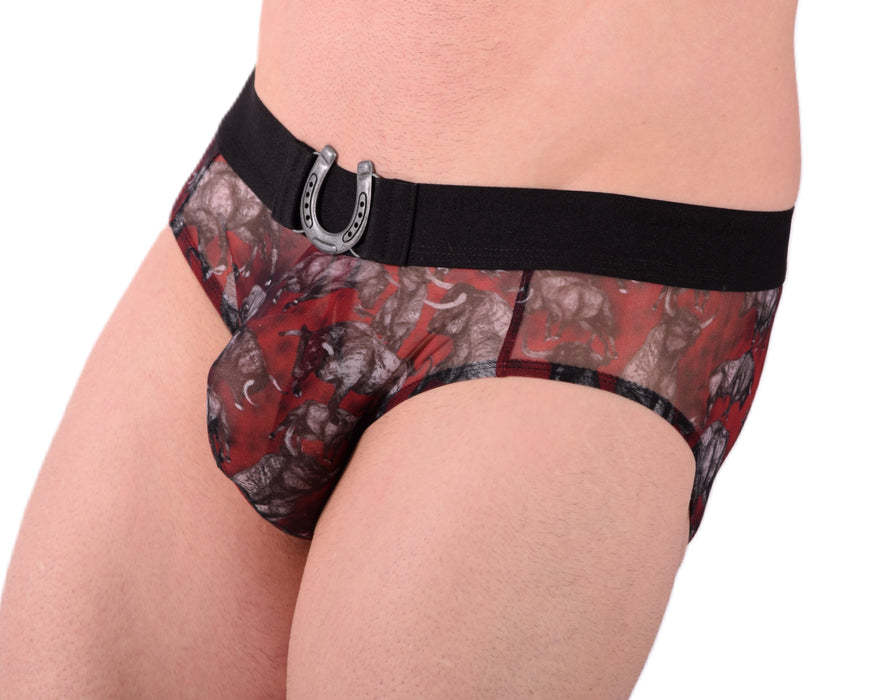 Gregg Homme Brief Charger Mesh Slip See Trough Horseshoe 133003 130