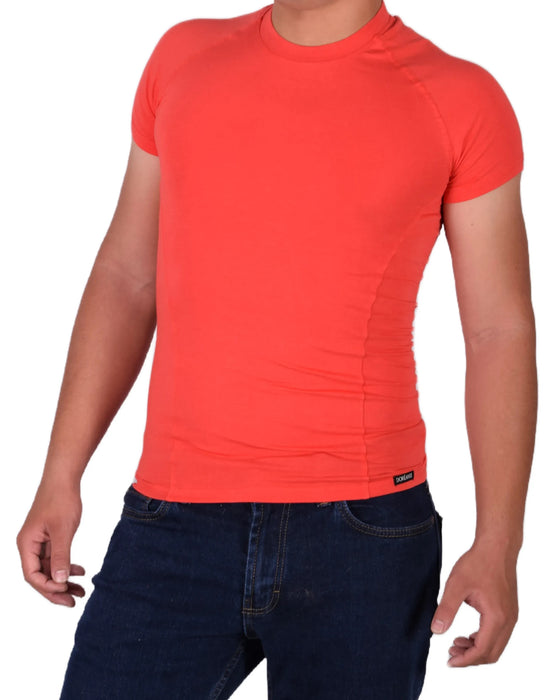 DOREANSE Mens T-Shirt High Quality Coton Red 2535 2