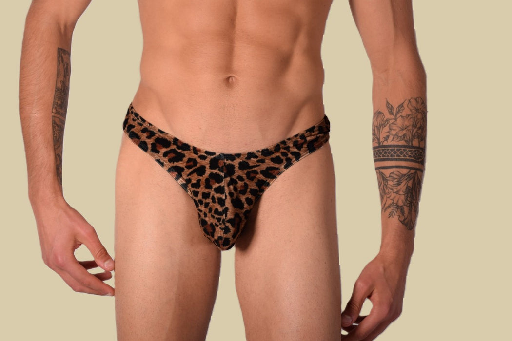 LARGE L'Homme Invisible  String Bikini Leopard  UW11-MIC 3