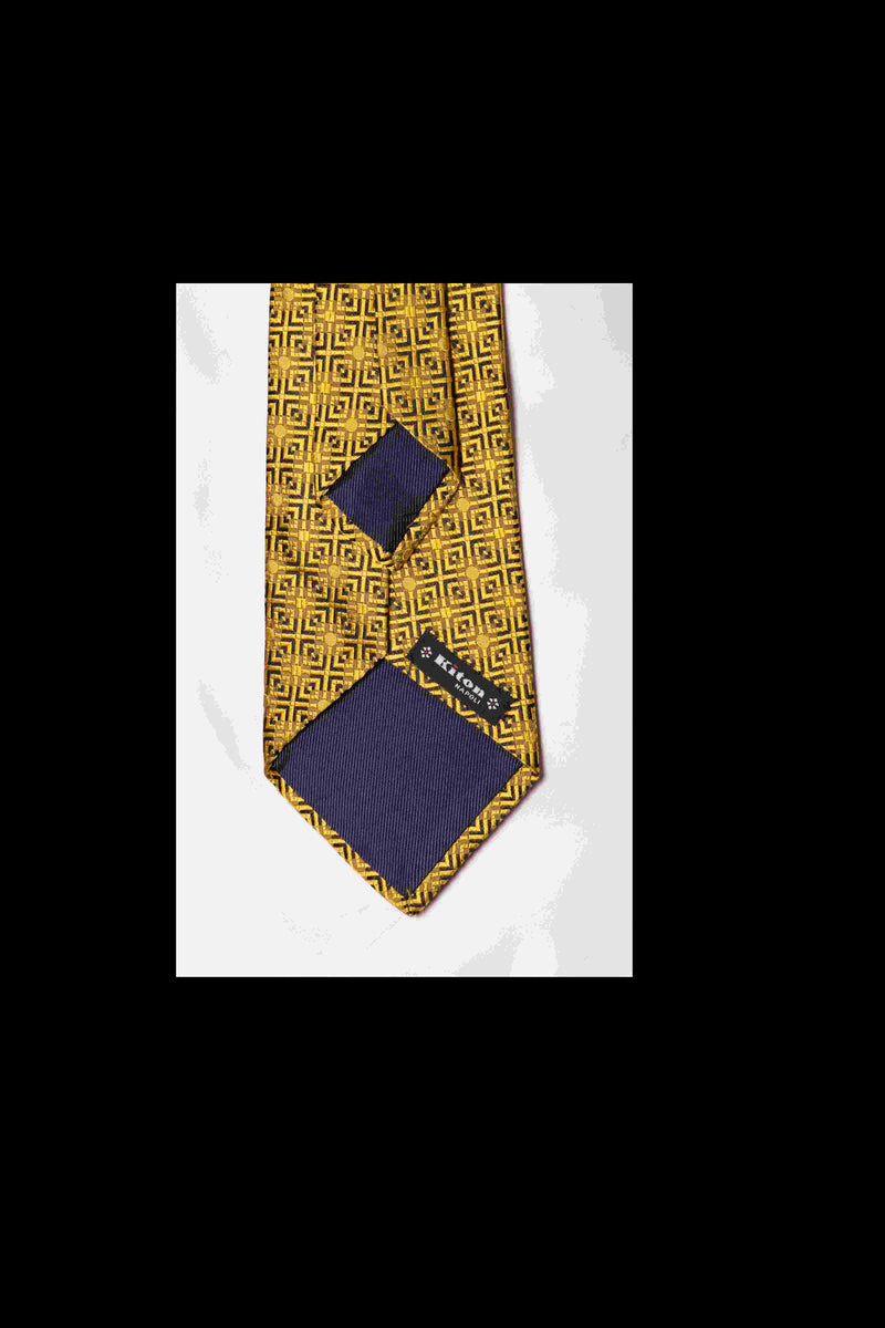 KITON Napoli Chic ART Men's neck Tie 100% Silk  58'' long K20