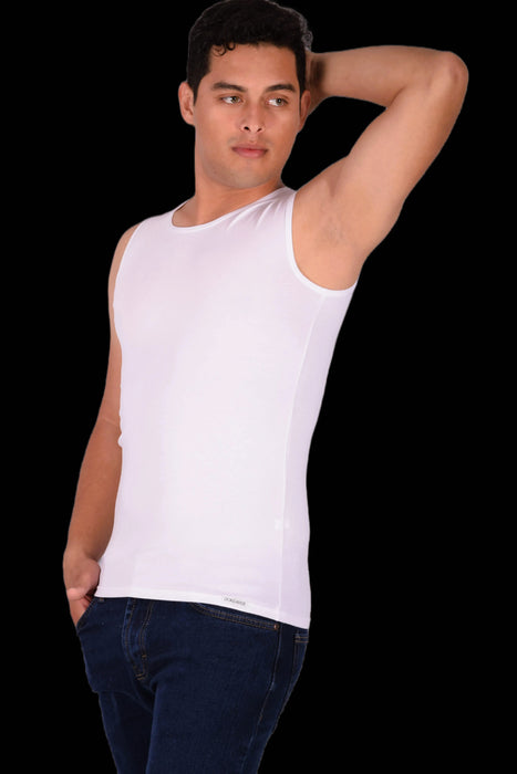 DOREANSE Tank Top Athletic Muscle Coton Classic White 2205 3